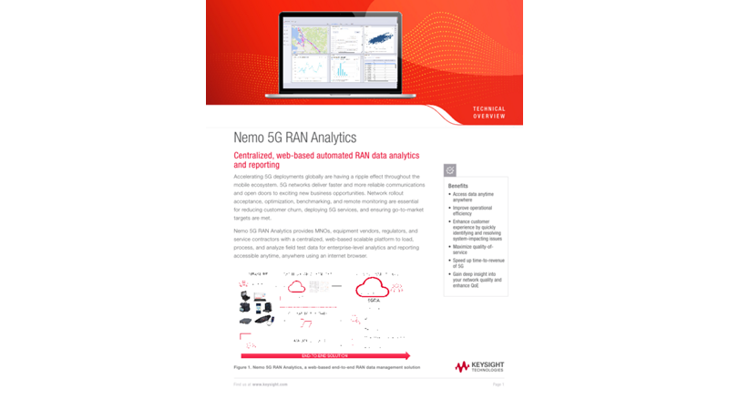 Nemo 5G RAN Analytics